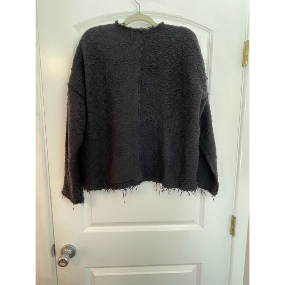 Free People Jacket Small Black Fringe Whimsygoth Festival Club Witchcore - Picture 5 of 7